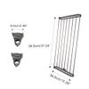 BAOYOUNI 1pc Large Shelf Clothing Storage Organizer with Mounting Brackets DIY Parts for 29.4mm Diameter Steel Pipe Garment Rack, No Drilling - Grey view 2