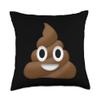Poop Pile Smiling Happy Poop Pile Swirl of Poop Cute Funny Throw Pillow view 1