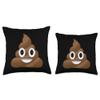 Poop Pile Smiling Happy Poop Pile Swirl of Poop Cute Funny Throw Pillow view 3