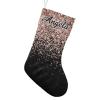 CUXWEOT Personalized Pink Rose Gold Sparkle Bling Print Christmas Stockings Customize Name Candy Bag for Family Holiday Party Decorations Gift 17.52 x 7.87 Inch view 1