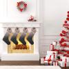 CUXWEOT Personalized Pink Rose Gold Sparkle Bling Print Christmas Stockings Customize Name Candy Bag for Family Holiday Party Decorations Gift 17.52 x 7.87 Inch view 2