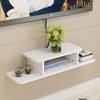BiJun Floating TV Shelf, Entertainment Center Wall Mounted Floating Shelves for Wall Media Console Router DVD Shelf for PS4/Cable Box/DVD Players/Game Console Streaming Media Equipment (White, 35.4) view 1