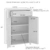 Crosley Furniture Savannah Storage Cabinet and Bathroom Organizer with a Drawer and Shelves, White view 3