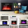 Topment 28.5" Recessed Electric Fireplace, Freestanding Fireplace Insert with Touch Screen Control Panel, Remote Control, Over-Heating Protection, 750-1500W Recessed in-Wall Heater with Timer view 3