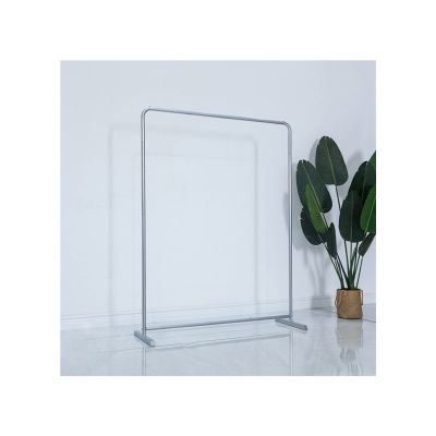 SHIJINHAO Clothing Store Display Racks, Silver Clothes Rail Hanger Simple Landing Shelf for Apartments, Study Rooms, Dance Studios (Color : Silver, Size : 120x40x150cm)