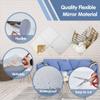 12 Pcs Acrylic Flexible Mirror Sheets, 12 x 12 in Mirrors Tiles Self Adhesive Square Cuttable Wall Stickers Non Glass Acrylic Safety Reflective for DIY Craft Home Wall Decoration view 3