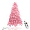 7.5ft Pink Christmas Tree with USB String Lights, Artificial Christmas Tree with Metal Stand 1000 Branch Tips 8 Lighting Modes Remote Timer-Xmas Party Office Mall Decorations view 1