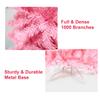 7.5ft Pink Christmas Tree with USB String Lights, Artificial Christmas Tree with Metal Stand 1000 Branch Tips 8 Lighting Modes Remote Timer-Xmas Party Office Mall Decorations view 4