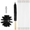 Jxjamp Dryer Vent Cleaner Kit 12 Feet, Flexible 9 Rods Dry Duct Cleaning Kit Chimney Brush with Dryer Lint Brush view 1