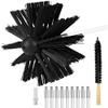 Jxjamp Dryer Vent Cleaner Kit 12 Feet, Flexible 9 Rods Dry Duct Cleaning Kit Chimney Brush with Dryer Lint Brush view 2