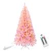 4.5ft Small Pink Christmas Tree - 120 LED Lights 350 Pink Branch Tips Artificial Christmas Tree with Remote Timer - Xmas Girls Room view 1