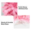 4.5ft Small Pink Christmas Tree - 120 LED Lights 350 Pink Branch Tips Artificial Christmas Tree with Remote Timer - Xmas Girls Room view 3