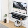 BiJun Floating TV Shelf, Entertainment Center Wall Mounted Media Console Router DVD Shelf for One/PS4/Cable Box/DVD Players/Game Console Streaming Media Equipment (Black, 35.4) view 4