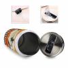 14oz Stainless Steel Tumbler with Lid & Straw-Double Wall Vacuum Insulated Travel Mug,Happy Halloween Horror Witch Pumpkins Buffalo Diamond Plaid Water Bottle Beverage Drinks Cup for Adults Kids view 3