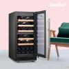 COMFEE' CRW28B7AST Freestanding & Built-in Wine Cooler, 28 Bottle Wine Fridge, Dual Cooling Zone, Digital Control, Glass Door Stainless Steel Frame view 2
