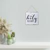 Aihesui Wood Sign Hanging Wall Decoration Farmhouse Oh Holy Night Wall Art for Living Room Kitchen Batheroom Bedroom Office School 7x7inch view 3