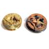2 Piece Golden Polish & Black Antique Sundial Compass Vintage Brass Antique Nautical 4" Inch Steampunk Retro Sundial Captain Compass Nautical view 1