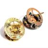 2 Piece Golden Polish & Black Antique Sundial Compass Vintage Brass Antique Nautical 4" Inch Steampunk Retro Sundial Captain Compass Nautical view 3