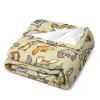 Hon-Lally Cartoon Cute Leopard Gecko Pattern Blanket Throw Warm Cozy Flannel Fleece Lightweight Plush for Living Room Bedroom Sofa Couch for Kids and Adults - 40inchx50inch White-style view 3