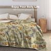 Hon-Lally Cartoon Cute Leopard Gecko Pattern Blanket Throw Warm Cozy Flannel Fleece Lightweight Plush for Living Room Bedroom Sofa Couch for Kids and Adults - 40inchx50inch White-style view 4