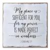 Aihesui Wood Sign Hanging Wall Decoration Farmhouse My Grace is Sufficient for You Wall Art for Living Room Kitchen Batheroom Bedroom Office School 16x16inch view 1
