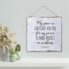 Aihesui Wood Sign Hanging Wall Decoration Farmhouse My Grace is Sufficient for You Wall Art for Living Room Kitchen Batheroom Bedroom Office School 16x16inch view 3