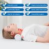 BEAN DELUXE Buckwheat Pillow Adjustable Firm Organic Cotton Bolster Neck Roll Pillow for Pain Pain Relief Sleeping Round Support Cervical Pillows, White 3'' x 16'' view 4