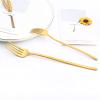 30-piece Snplowum Luxury 18/10 Stainless Steel Silverware Flatware With Flat Handle Cutlery Set Include Knives/Spoons/Forks, Service For 6 (Matte Gold) view 4