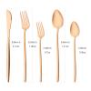 30-piece Snplowum Luxury 18/10 Stainless Steel Silverware Flatware With Flat Handle Cutlery Set Include Knives/Spoons/Forks, Service For 6 (Matte Rose Gold) view 4
