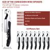 16 Pieces Wine Keys Opener Travel Corkscrew Wine Bottle Opener Waiter Beer Bartender for Home Office Kitchen Restaurant Bar Applications (Black) view 2