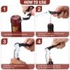16 Pieces Wine Keys Opener Travel Corkscrew Wine Bottle Opener Waiter Beer Bartender for Home Office Kitchen Restaurant Bar Applications (Black) view 3