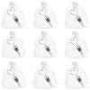 50 Pieces Heart Shape Wine Bottle Stopper Wedding Bridal Favor for Guests Stainless Steel Heart Wine Stopper with 100 Pieces White Sheer Organza Bags Wedding Favor Wine Fresh Holiday Party (Silver) view 3