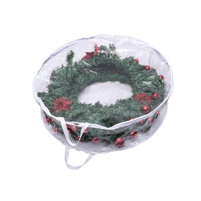TITA-DONG Decorative Wreath Storage Containers 24Inch Clear
