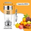 400ml Electric Stirring Mug, Auto Stirring Mug Electric with Stainless Steel Automatic Self Mixing Cup for Men Women Kids view 4