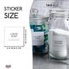 144 PCS Minimalist Laundry Room Labels Set, v2croft Water Resistant Stickers,Water/Oil Resistant Stickers for Laundry Room, Linen Closet Home Bathroom and The Beauty OrganizationWhite view 2