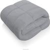 1 Piece Comforter 1000 TC Egyptian Cotton Cover | Super Soft Premium Quality Microfiber Filling (Super King, Silver) view 3