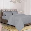 1 Piece Comforter 1000 TC Egyptian Cotton Cover | Super Soft Premium Quality Microfiber Filling (Super King, Silver) view 4