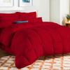 1 Piece Comforter 1000 TC Egyptian Cotton Cover | Super Soft Premium Quality Microfiber Filling (Oversized Super King, Red) view 2