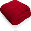 1 Piece Comforter 1000 TC Egyptian Cotton Cover | Super Soft Premium Quality Microfiber Filling (Oversized Super King, Red) view 3