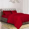 1 Piece Comforter 1000 TC Egyptian Cotton Cover | Super Soft Premium Quality Microfiber Filling (Oversized Super King, Red) view 4