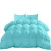 9.8 Newton Aqua Solid Premium Quality 1000-TC Pinch Pleated Down Comforter- Full Size 82 x 86 Inches 1 Piece All-Season Duvet Insert, 500 GSM with Corner Tabs 100% Egyptian Cotton (Aqua Solid) view 1