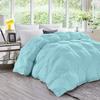 9.8 Newton Aqua Solid Premium Quality 1000-TC Pinch Pleated Down Comforter- Full Size 82 x 86 Inches 1 Piece All-Season Duvet Insert, 500 GSM with Corner Tabs 100% Egyptian Cotton (Aqua Solid) view 2