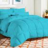 1 Piece Comforter 1000 TC Egyptian Cotton Cover | Super Soft Premium Quality Microfiber Filling (Oversized Super King, Turquoise Blue) view 2