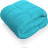 1 Piece Comforter 1000 TC Egyptian Cotton Cover | Super Soft Premium Quality Microfiber Filling (Oversized Super King, Turquoise Blue) view 3