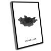 Boss Office Decor,Teenage Room Decor,Mongolia Map Art Poster,Black And White Wall Art Print Of Mongolia,Gift Idea,Map Painting,Black Print,16x24 Inch Framed Wall Art view 1