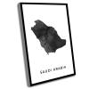 Wall Art For Office,Boys Room Decorations,Saudi Arabia Map Art Poster,Black And White Wall Art Print Of Saudi Arabia,Gift Idea,Map Artwork,Gift Aunt,16x24 Inch Framed Wall Art view 1