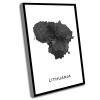 Cute Office Decor,Dining Room Decor For Men,Lithuania Map Art Poster,Black And White Wall Art Print Of Lithuania,Gift Idea,Gift Grad,Living Room Wall Art,16x24 Inch Framed Wall Art view 1