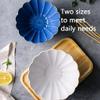 2pcs Japanese Flower Petal Ramen Bowl Ceramic Household Rice Bowl Kitchen Salad Bowl Soup Bowl (Color : Blue, Size : 19 * 8cm/7") view 4