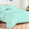 1 Piece Comforter 1000 TC Egyptian Cotton Cover | Super Soft Premium Quality Microfiber Filling (Super King, Aqua Blue) view 2