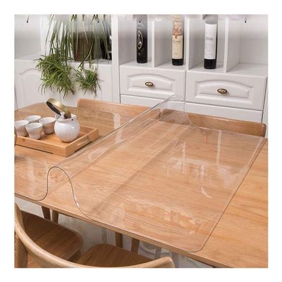 AYLYHD Clear Glass Table Cover, Desk Cover PVC Office Chair Mat Waterproof Anti-scalding Oil-Proof Wash-Free Placemat for End Table, Customizable (Color : 1mm, Size : 100x150cm)